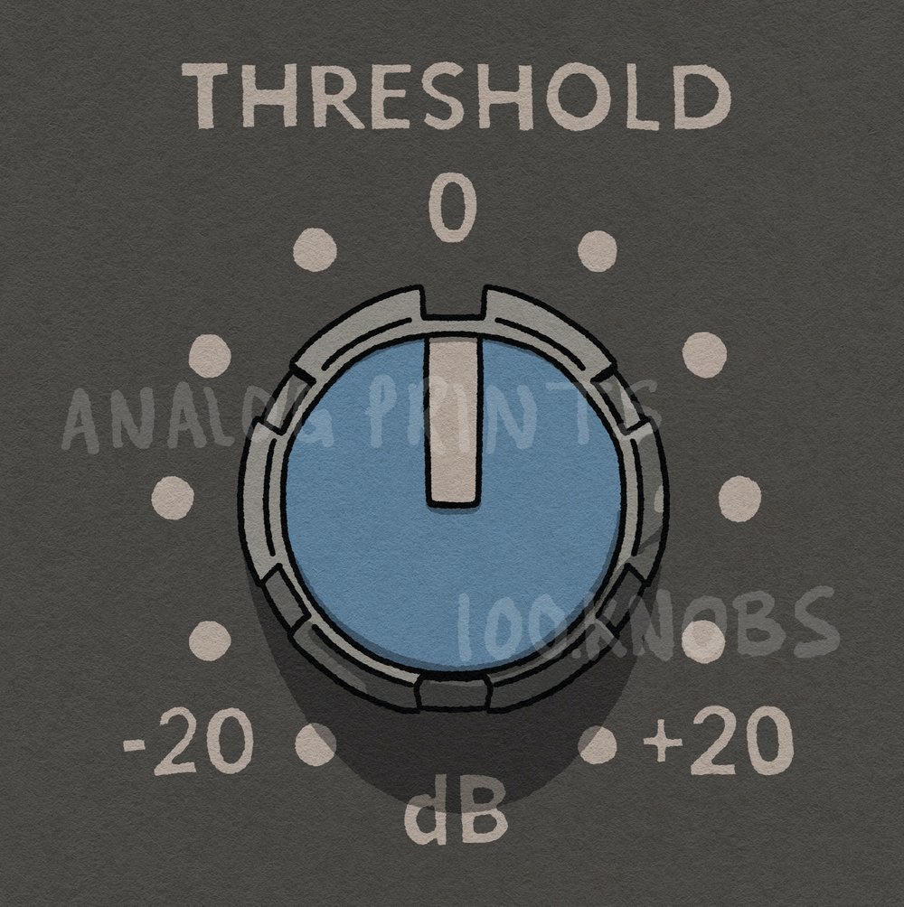 #100knobs  003/100 Buss Comp Threshold Control POSTER