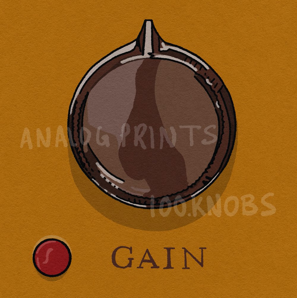 #100knobs  007/100 Gain Control POSTER
