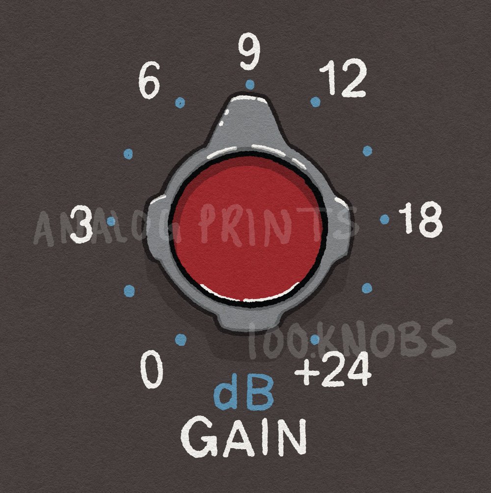 #100knobs  013/100  Gain Control POSTER