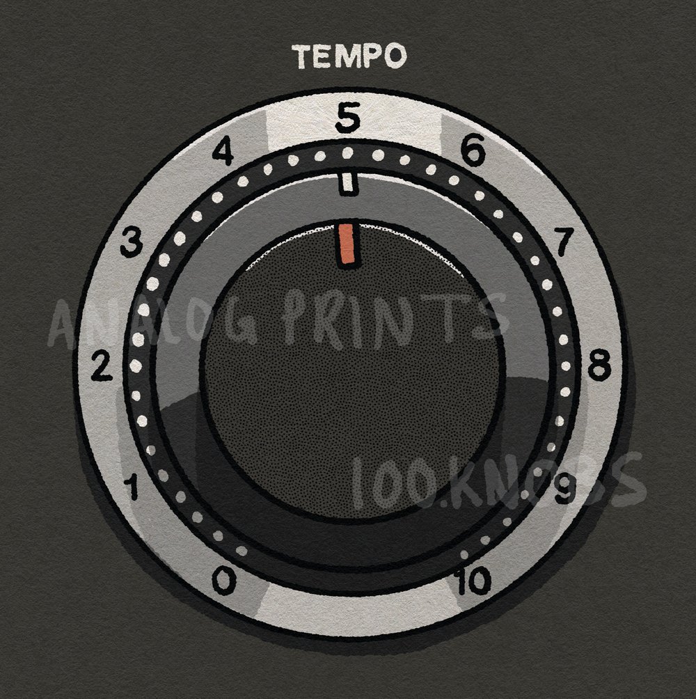 #100knobs  015/100 Tempo Control POSTER
