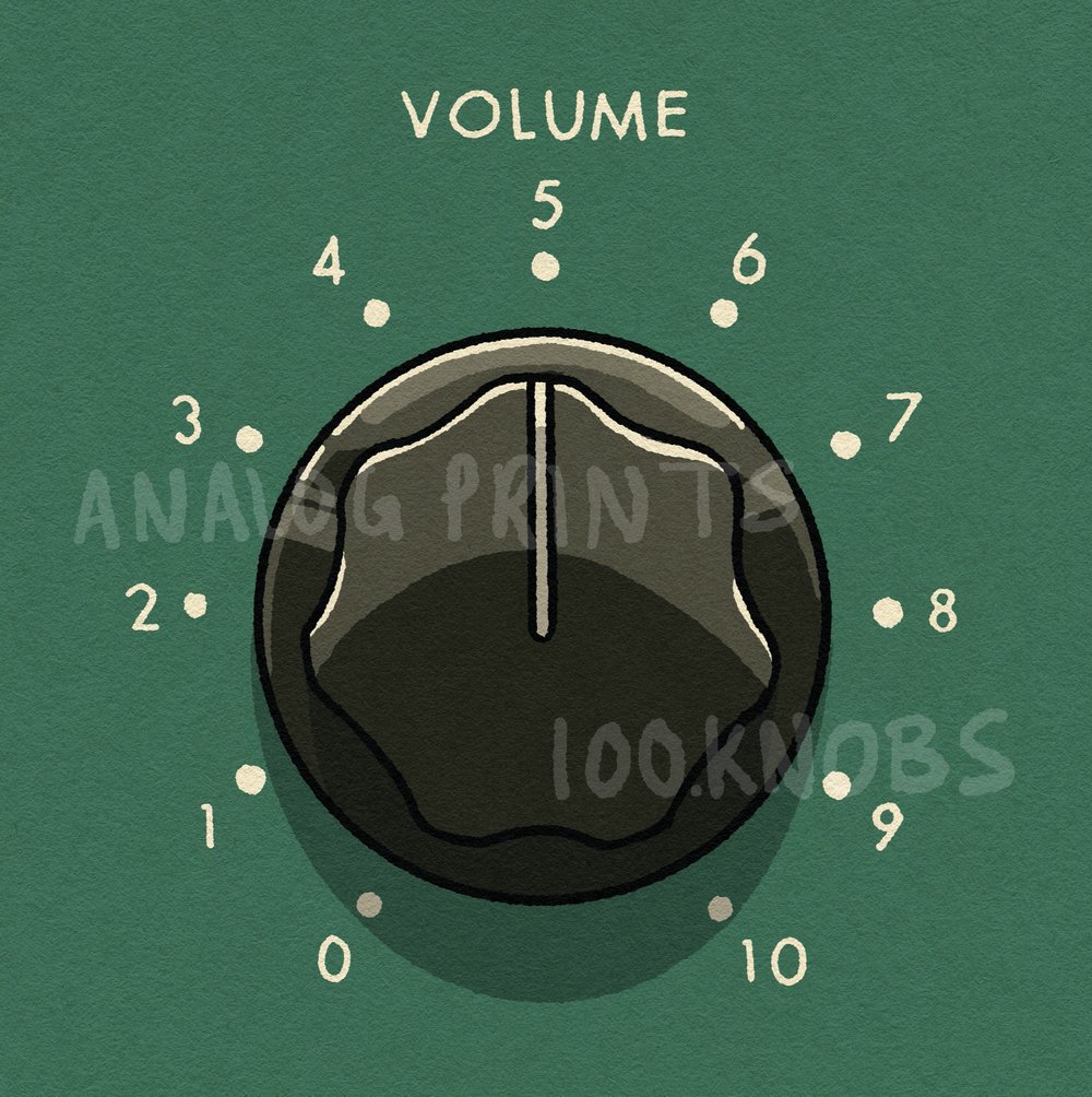 #100knobs  018/100 436 C Volume Control POSTER