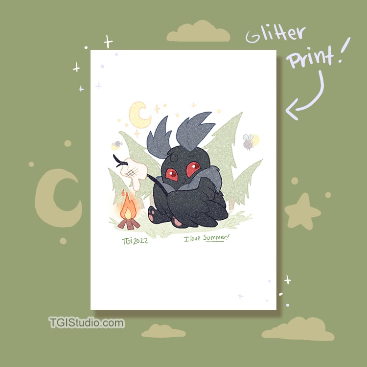 Mothman - "I love summer" Seasonal Print