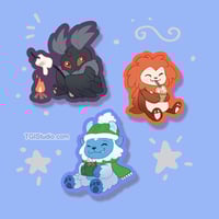 Image 2 of 2" Vinyl Seasonal Cryptid Stickers