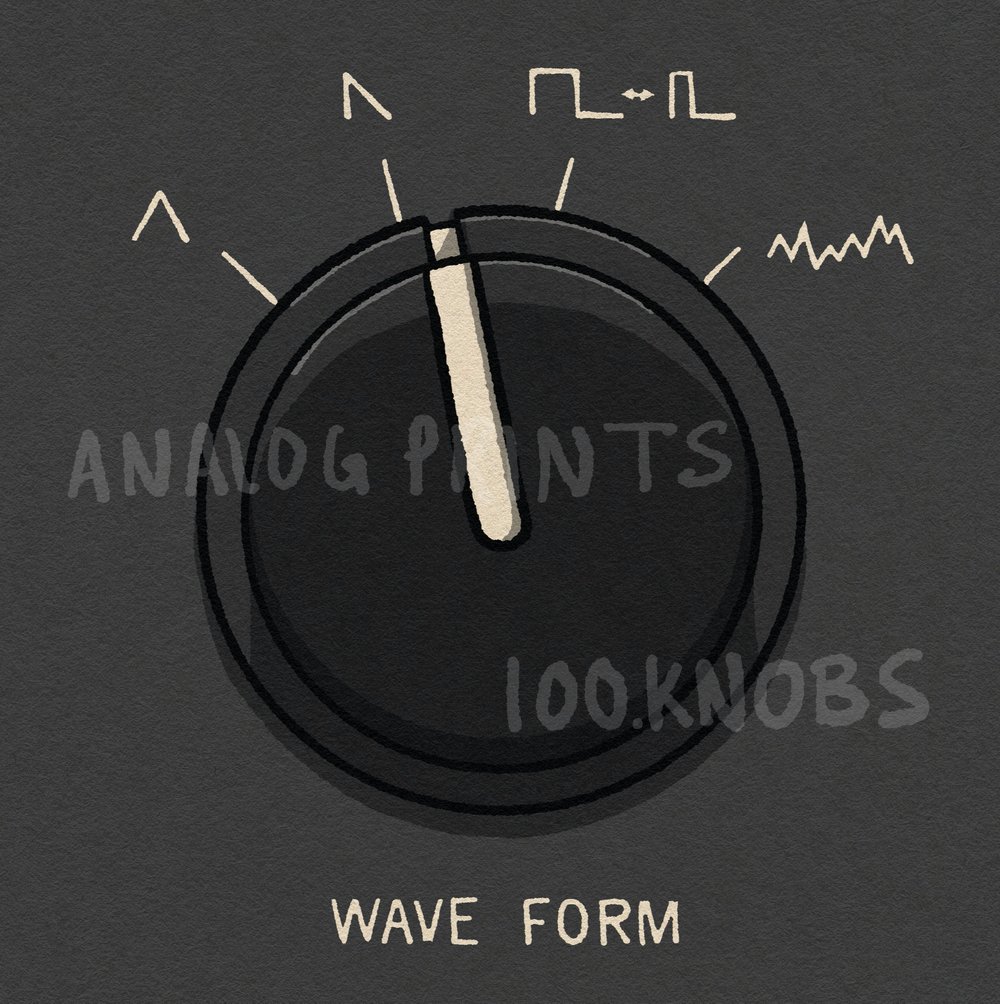 #100knobs  025/100 Wave Form Selector POSTER