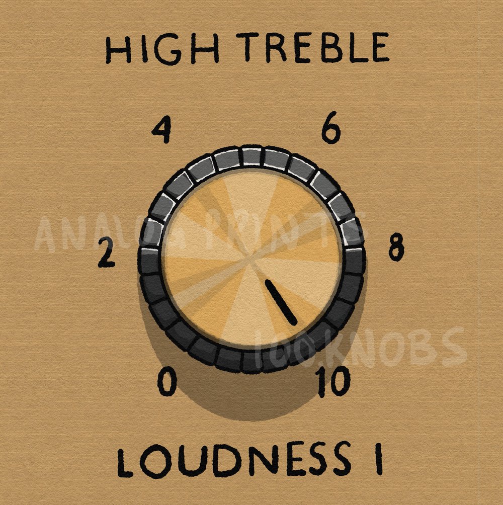 #100knobs  026/100 High Treble Loudness 1 Control POSTER