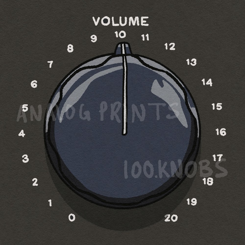 #100knobs  027/100 OP-6 Volume Control POSTER