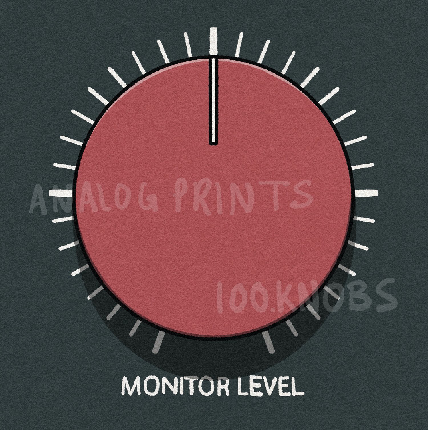 #100knobs 053/100 RND Monitor Level Control POSTER | Analog Prints