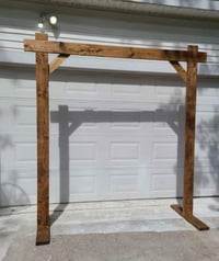 Image 1 of Wood wedding arch 8 ft tall 