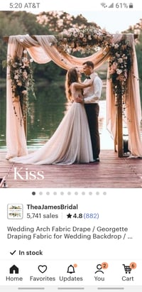 Image 2 of Wood wedding arch 8 ft tall 