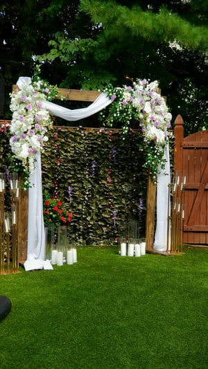 Image of Wood wedding arch 8 ft tall 