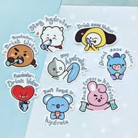 Image 3 of BT21 Hydration Reminder Stickers