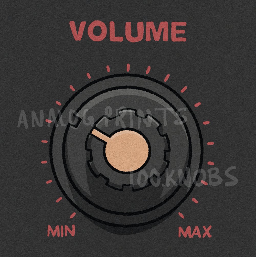 #100knobs 99/100 202 Volume Control POSTER