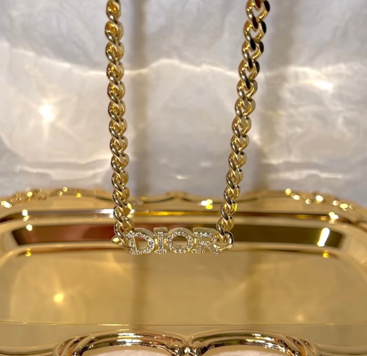Image of (THIS ITEM NOW ON HOLD) DIO(R)EVOLUTION Gold Crystal Choker