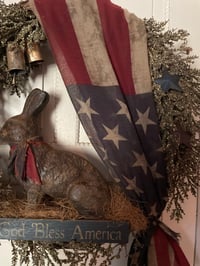 Image 2 of #9...  God Bless America ~ Rabbit Wreath ~