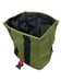 Image of front rack bag Cordura olive / pink belt