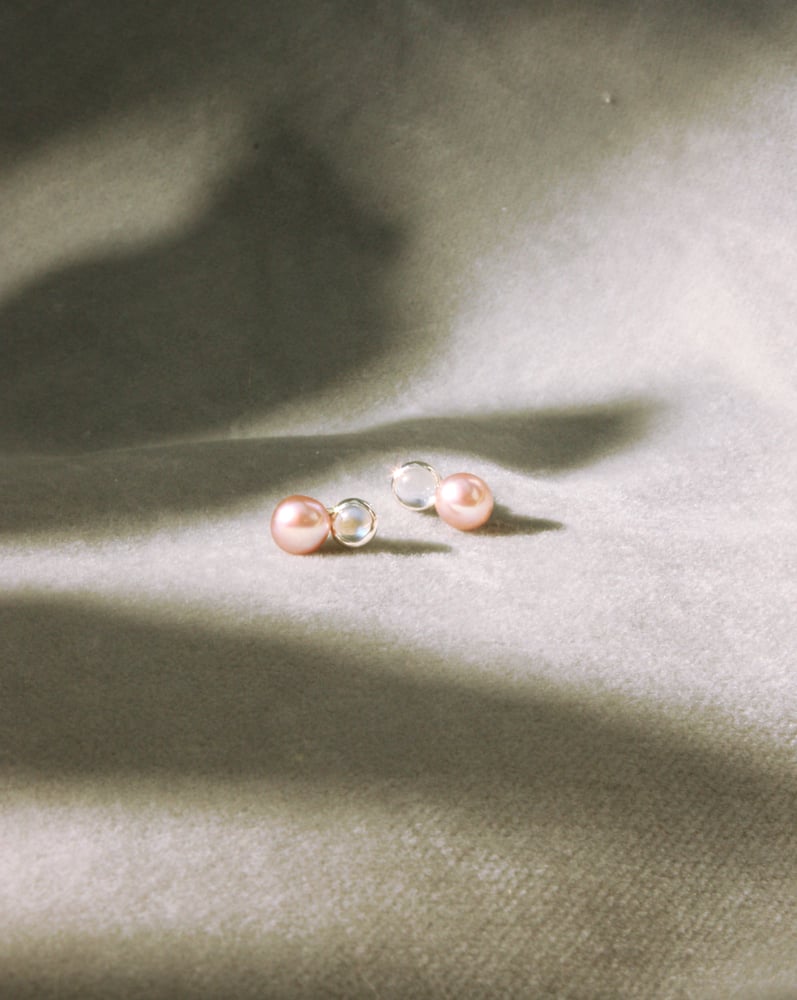 Image of Pearl Moon Studs