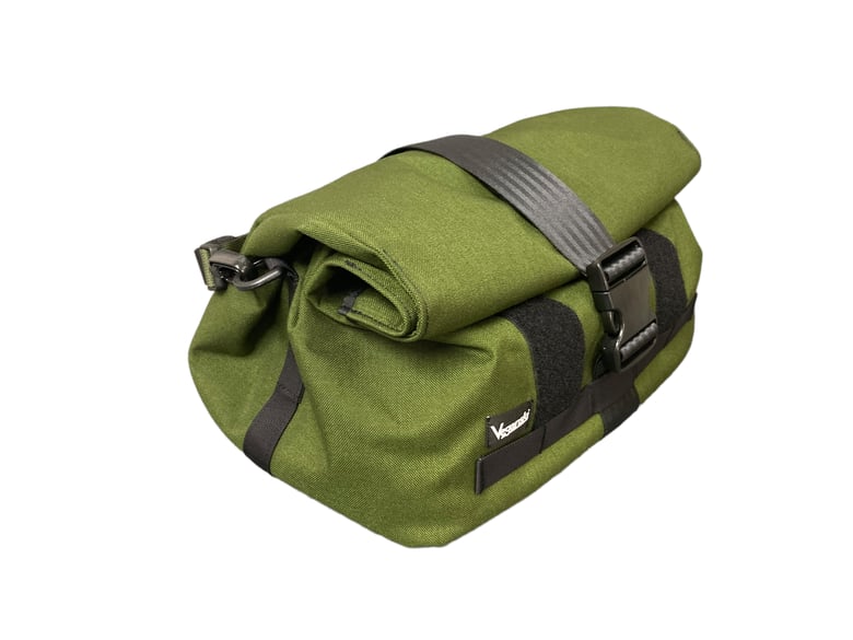 Image of front rack bag Cordura olive / black belt