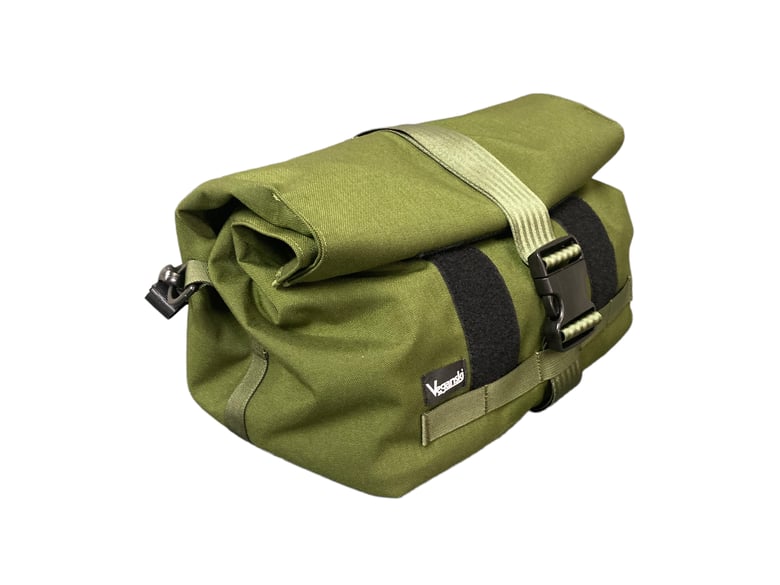 Image of front rack bag Cordura olive / olive belt