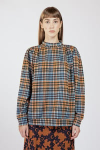 Image 2 of MAGLIA MAGDA CHECK NERO/AZZURRO € 145 - 50%