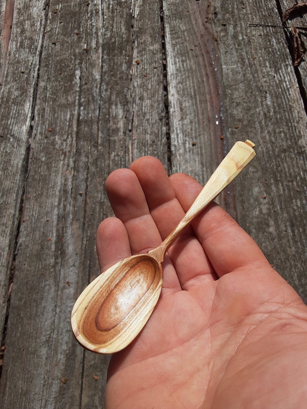 Image of Handcarved peach eating spoon! (One Available)