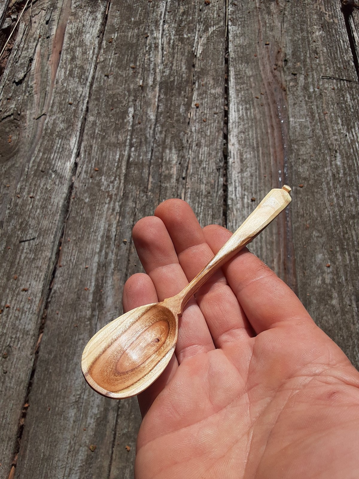 Image of Handcarved Peach wood eating spoon! (One Available)