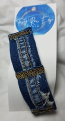 Image 4 of Tasty Raw Edge Denim “Mixed Motion” Hair Clip