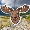 Moose Head Sticker