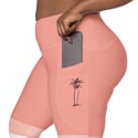 Pink Palm Leggings with Pockets
