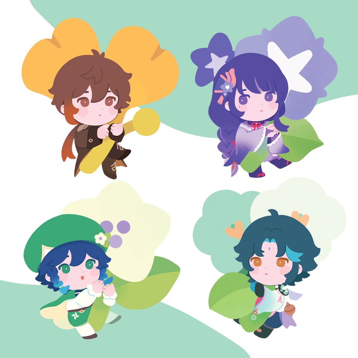 Genshin Flower acrylic pin kurastore