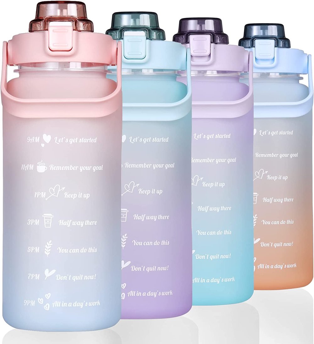 Image of Half Gallon Motivational Water Bottle with Time Marker