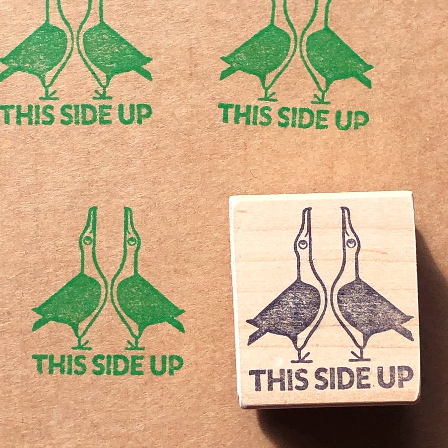 Image of “This Side Up” Albatross Rubber Stamp