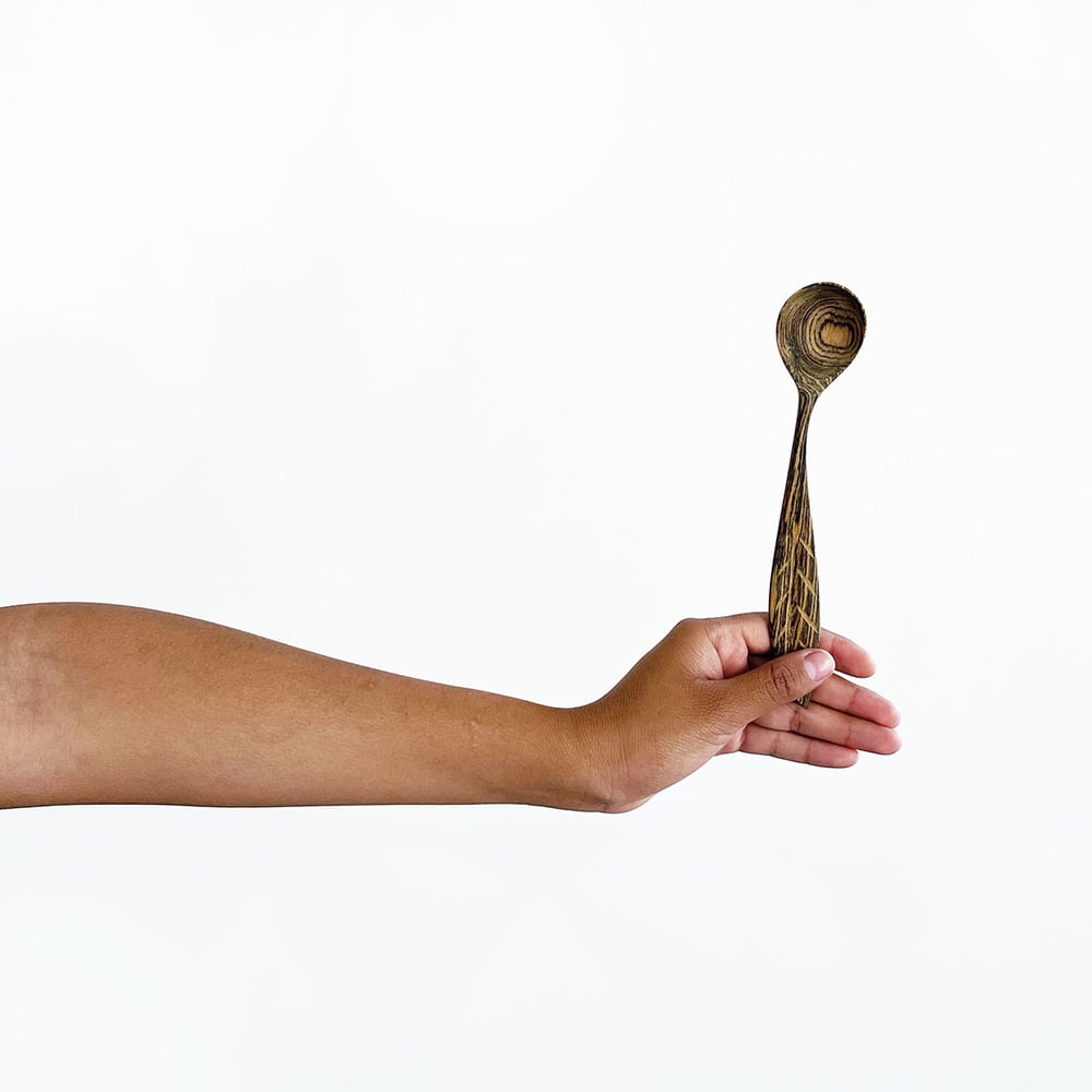 Image of Hoja Handmade Wooden Salsa Spoon