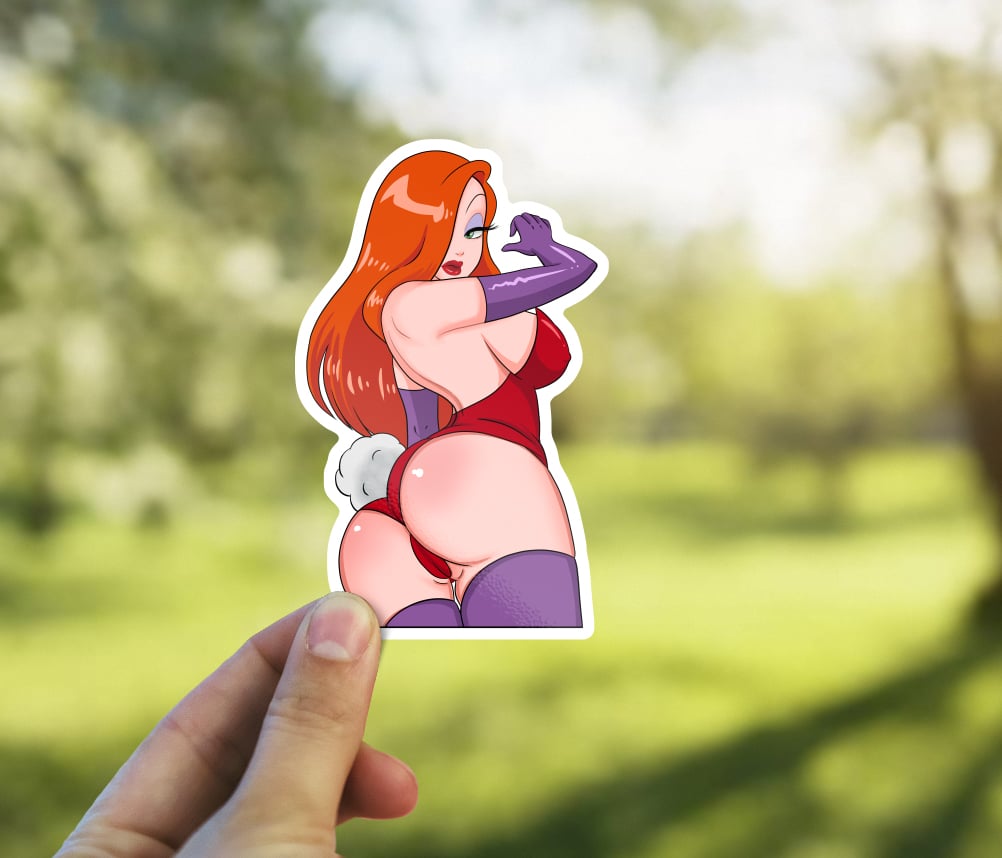 Image of Sexy Jessica Rabbit Sticker, Roger Rabbit Decal, Pinup Stickers, Bunny Girl Jessica Rabbit