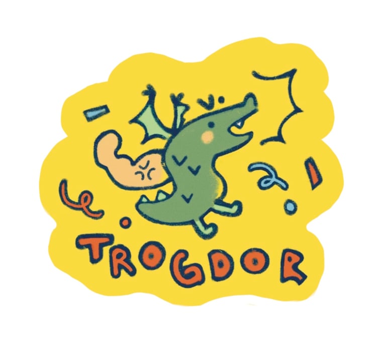 TROGDOR sticker kqyogurt