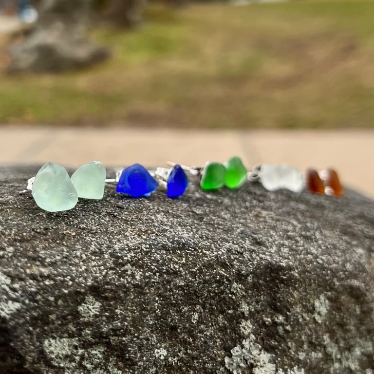 Sea Glass Studs
