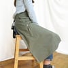 NEW! Split Leg Tie Apron for Potters & Makers with 3 Pockets. Dusty Green. No14:3 