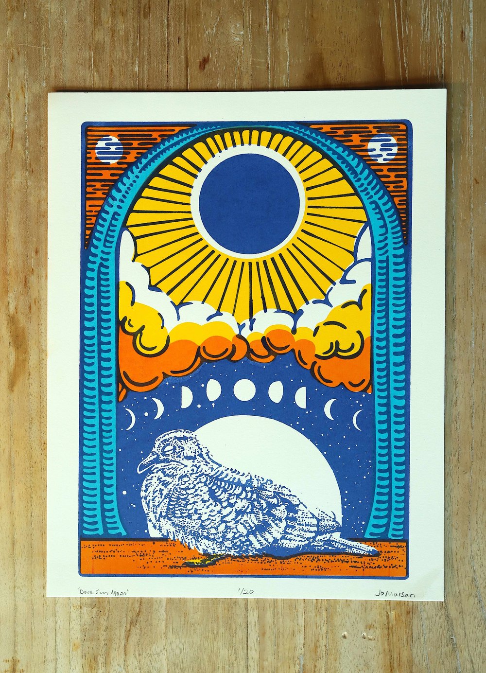 Dove Sun Moon Print