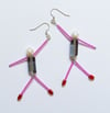 pearl lil guys earring pair - matching set