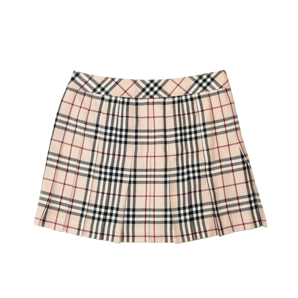 Image of Burberry Nova Check Kilt Mini Skirt