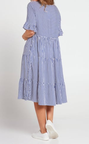 Image of Dallas Dress - Navy stripe