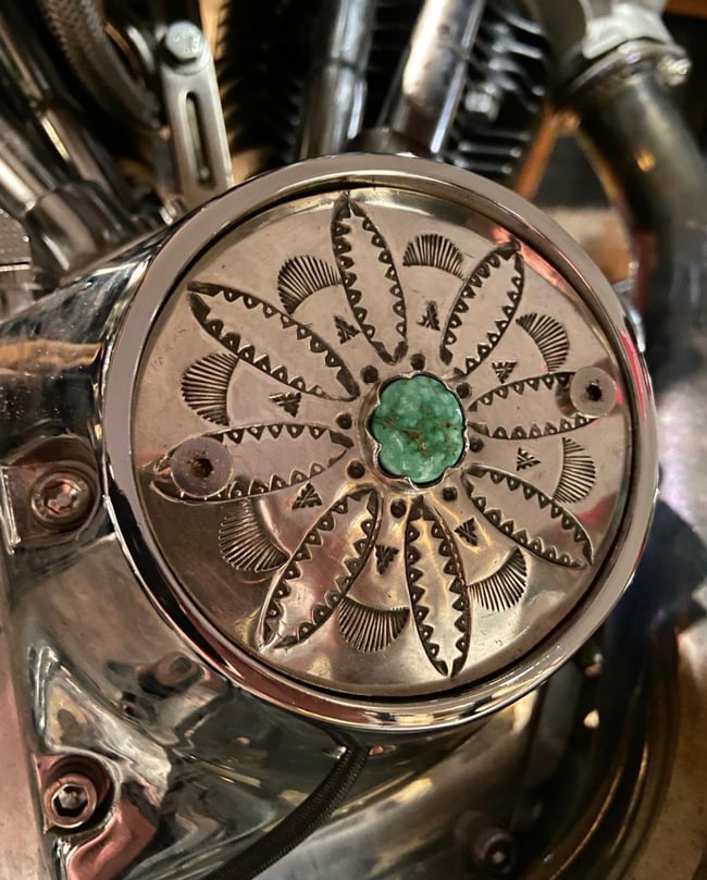 WL&A Handmade Sterling Silver Emerald Valley - Shovelhead Points Cover ...