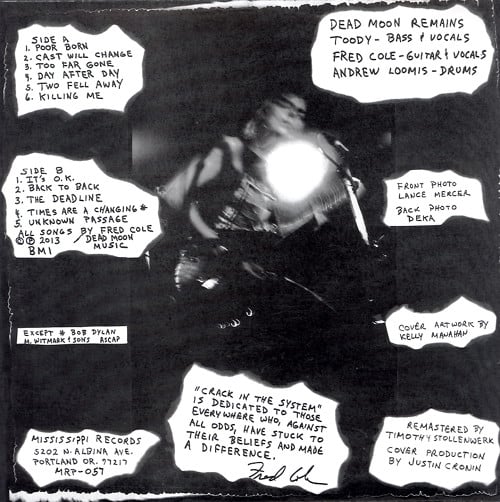 DEAD MOON - "Crack In The System" LP