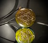 Black Tourmaline Orgonite Metatron’s Cube Pendant Gold-Green Colorshift