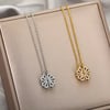 18k Gold Mama Pendant Crystal Heart Necklace