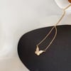 Butterfly white mother pearl necklace gold plated necklace