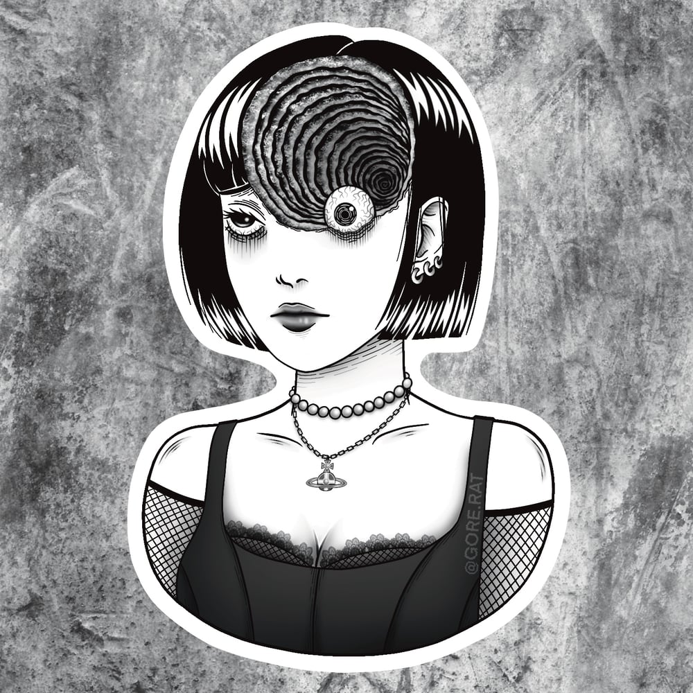 'GOTH SPIRAL GIRL' STICKER