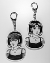 'GOTH SPIRAL GIRL' KEYCHAIN