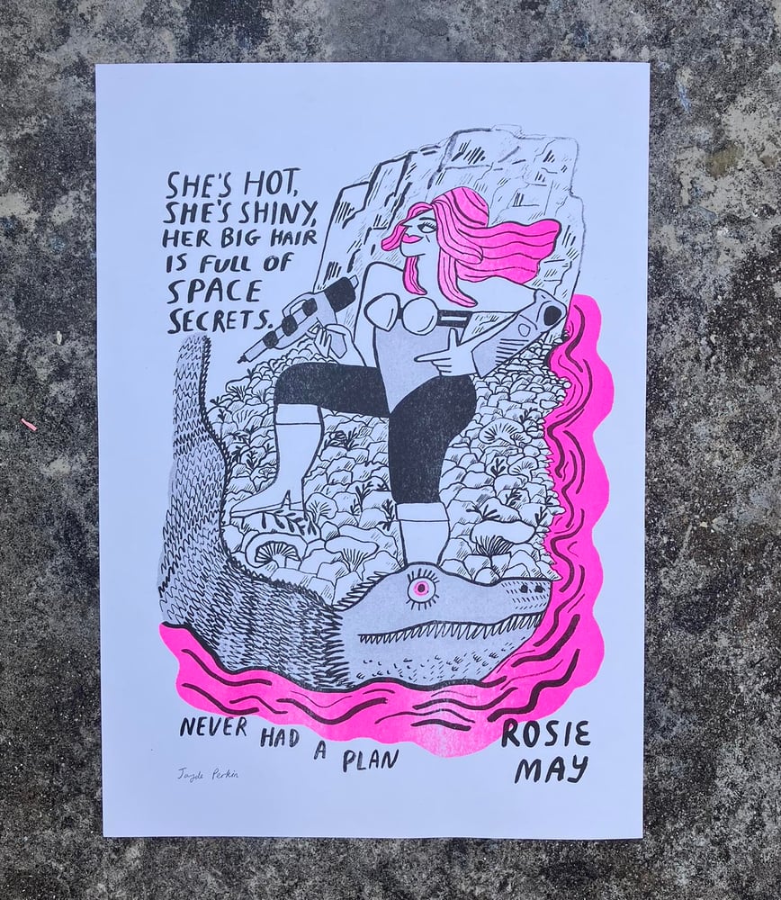 Image of NEVER HAD A PLAN riso print A3 