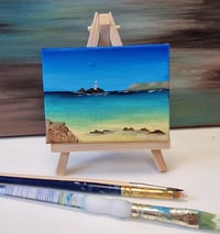 Godrevy Lighthouse and Island from Gwithian Beach 