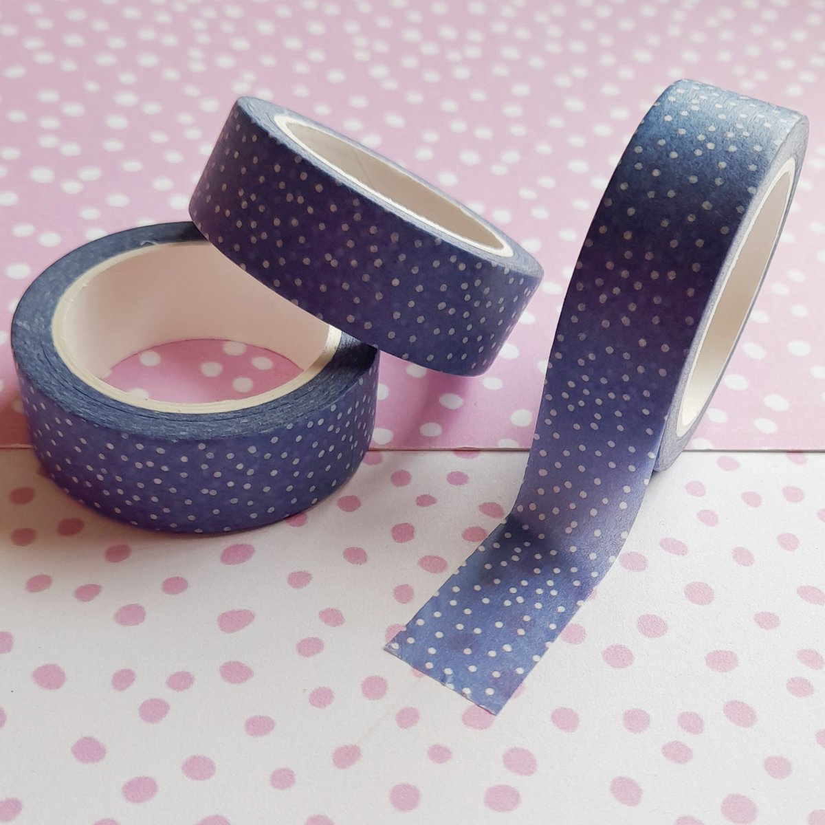 Blue spotted washi tape | Leslieanne Made It